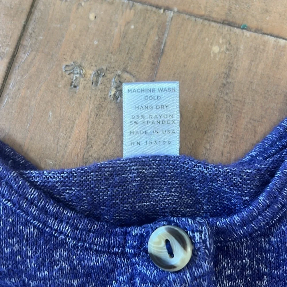 Lou Lou & company Heathered blue knotted down sleeper 3-6 months